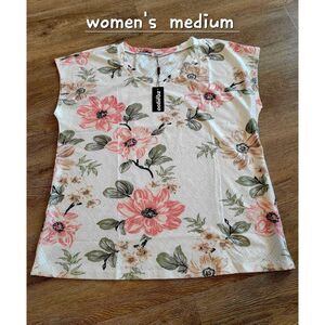 Women's floral new pullover top medium casual gift